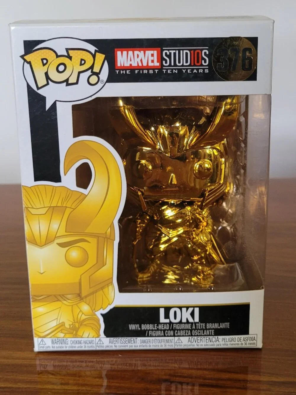 Funko Pop! Vinyl: Marvel Thor Ragnarok Loki Gold #376 First Ten Years 2018